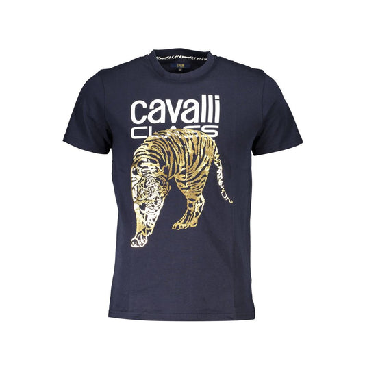 Синя бавовняна футболка Cavalli Class