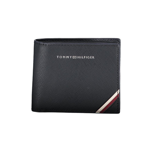 Синій шкіряний чоловічий гаманець Tommy Hilfiger