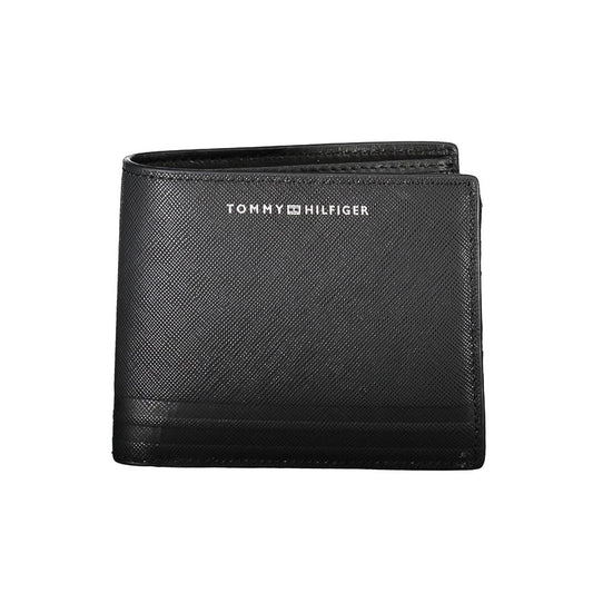 Чорний шкіряний чоловічий гаманець Tommy Hilfiger