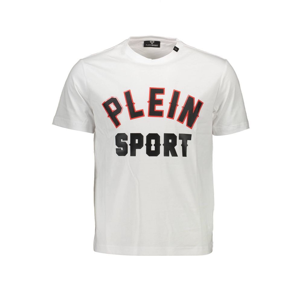 Біла бавовняна чоловіча футболка Plein Sport