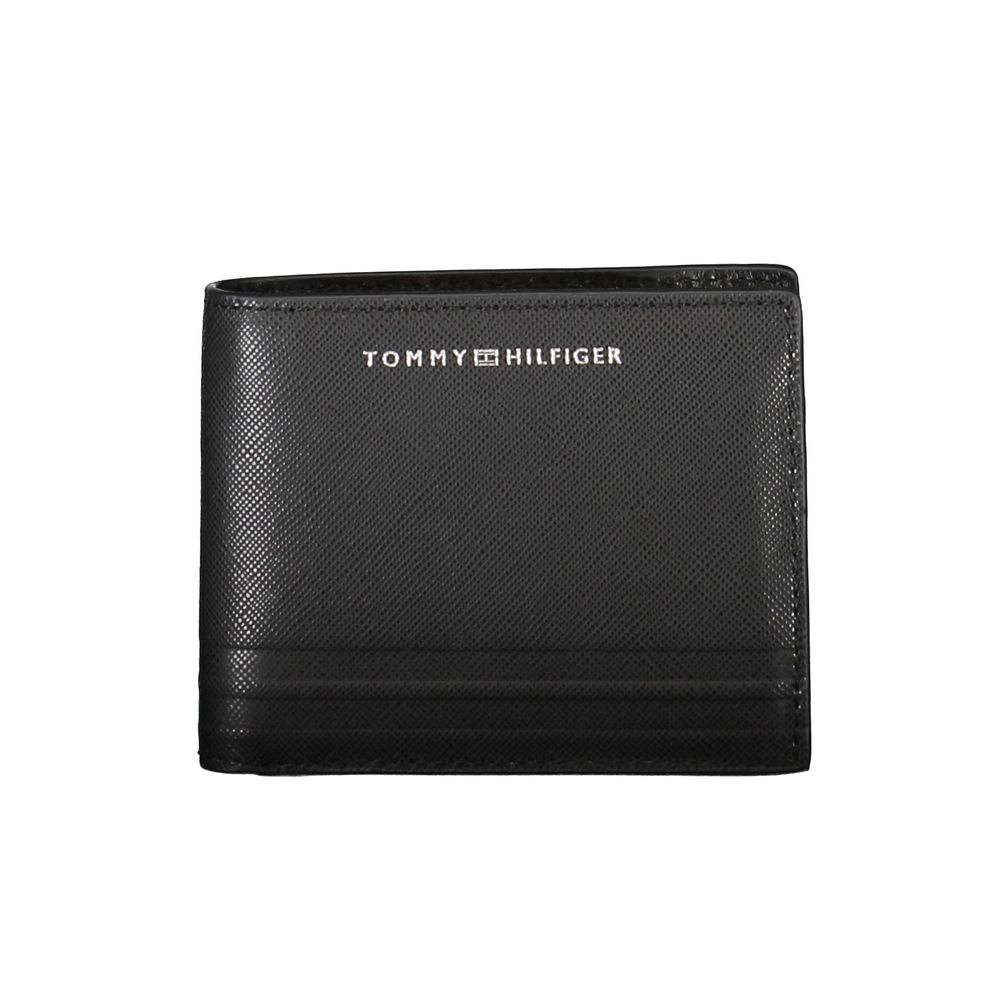 Чорний шкіряний чоловічий гаманець Tommy Hilfiger