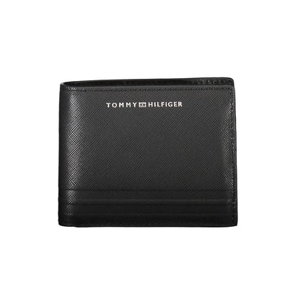Чорний шкіряний чоловічий гаманець Tommy Hilfiger