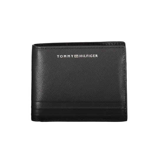 Чорний шкіряний чоловічий гаманець Tommy Hilfiger