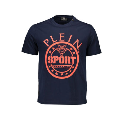 Синя бавовняна чоловіча футболка Plein Sport