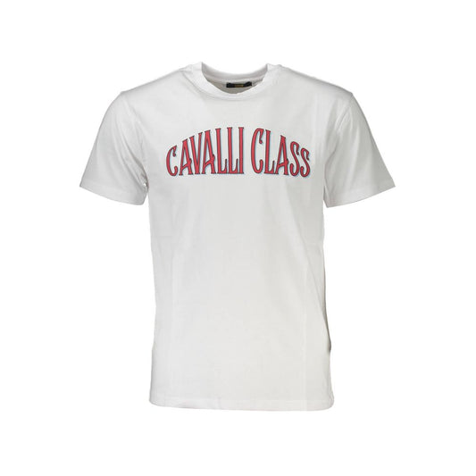 Чоловіча біла бавовняна футболка Cavalli Class