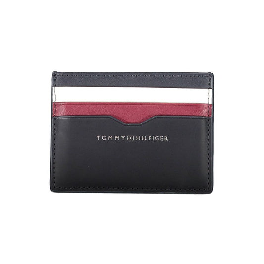 Синій шкіряний чоловічий гаманець Tommy Hilfiger