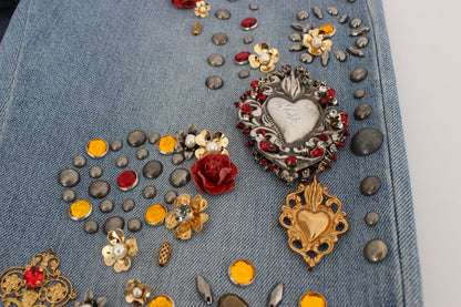 Джинси-бойфренди Dolce &amp; Gabbana Enchanted Sicily Crystal Heart