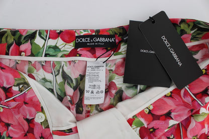 Різнокольорові шовкові капрі з квітковим принтом Dolce &amp; Gabbana