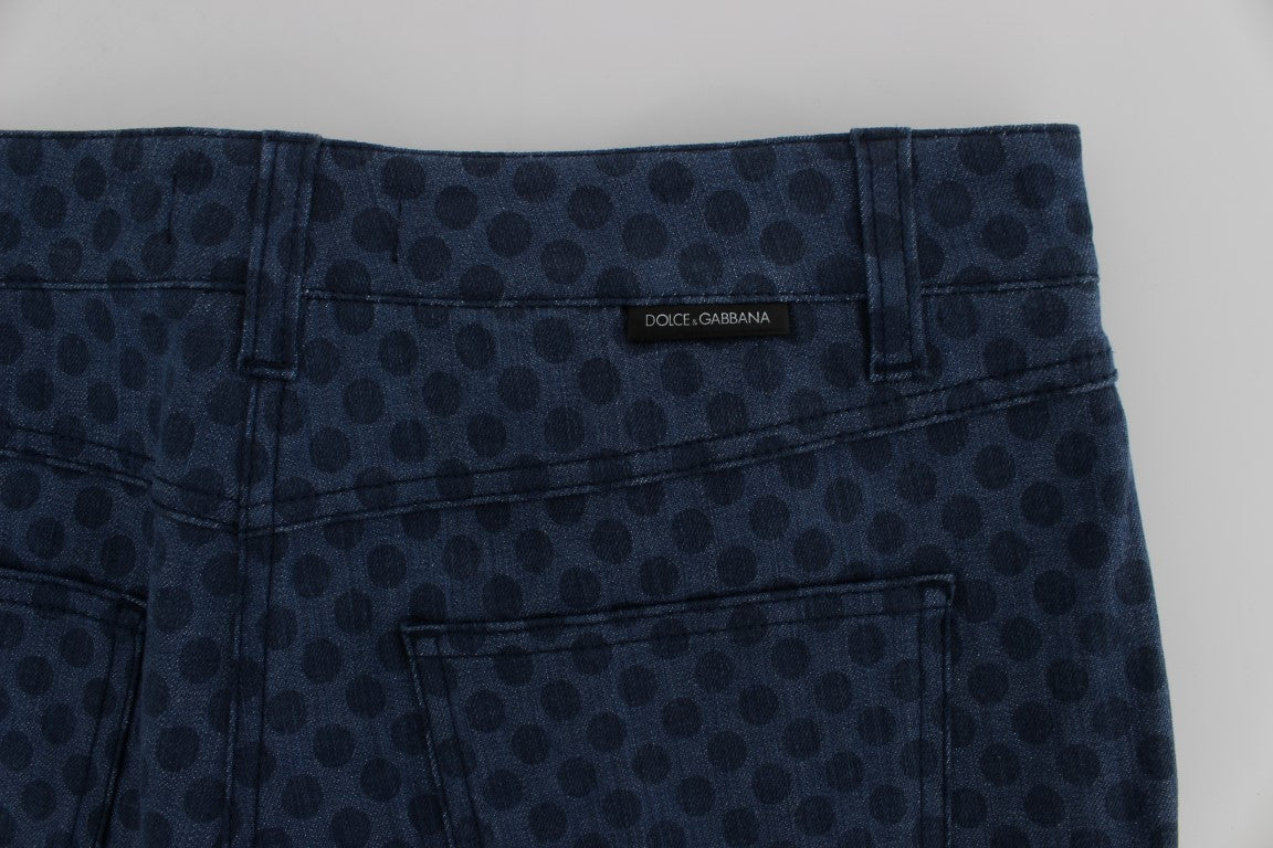 Джинси-капрі Dolce &amp; Gabbana в горошок стрейч