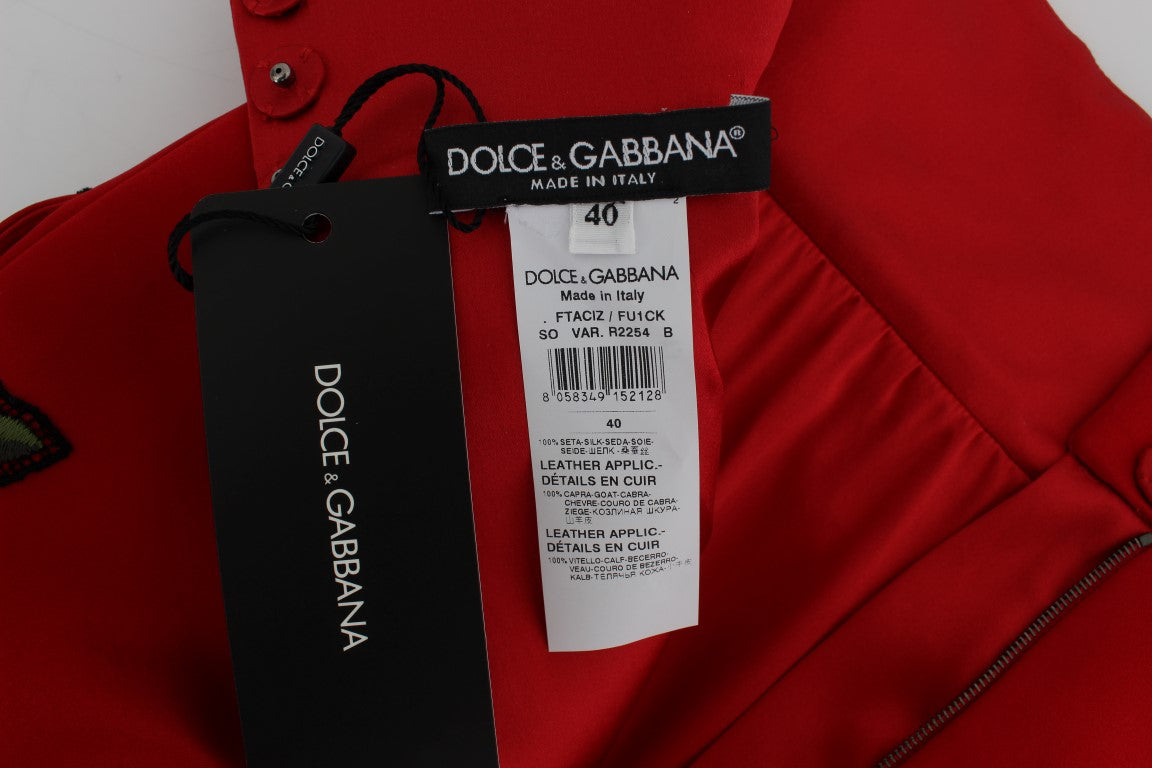 Елегантні шовкові шорти з високою талією та вишивкою Dolce &amp; Gabbana