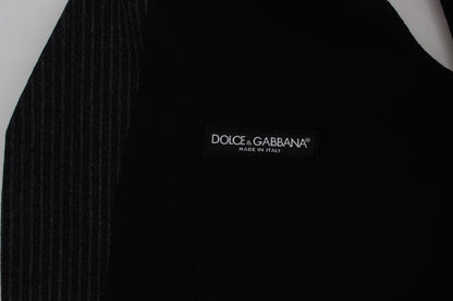 Елегантний вовняний жилет Dolce &amp; Gabbana в сіру смужку