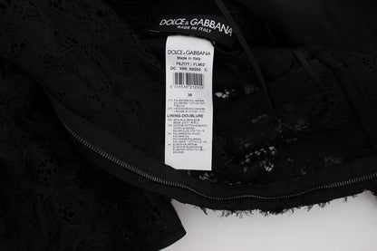 Елегантна чорна сукня максі з квітковим мереживом Dolce &amp; Gabbana