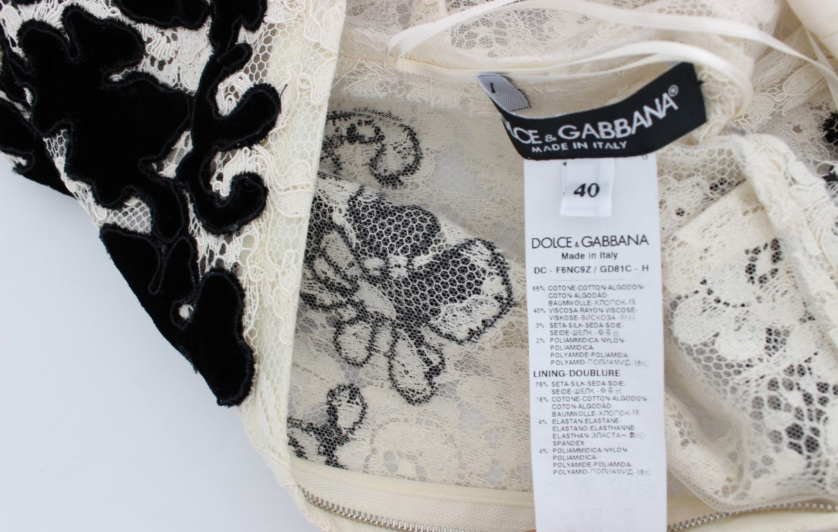 Елегантна сукня максі з квітковим мереживом і рукавами Dolce &amp; Gabbana
