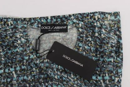 Елегантний синій вовняний пуловер Dolce &amp; Gabbana