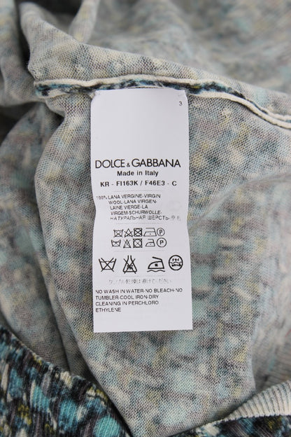 Елегантний синій вовняний пуловер Dolce &amp; Gabbana