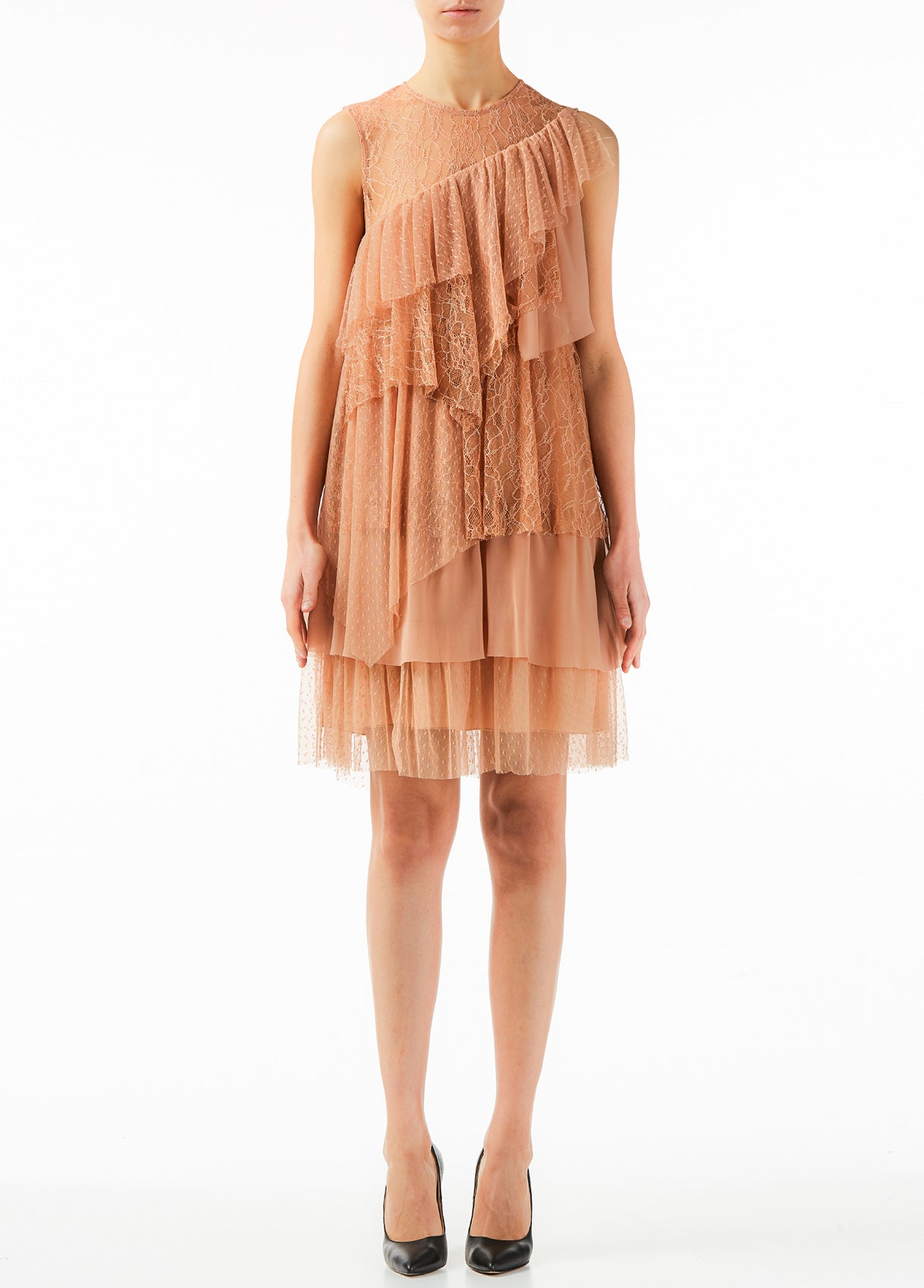 Liu Jo Chic Pink Sleeveless Tiered Mini Dress
