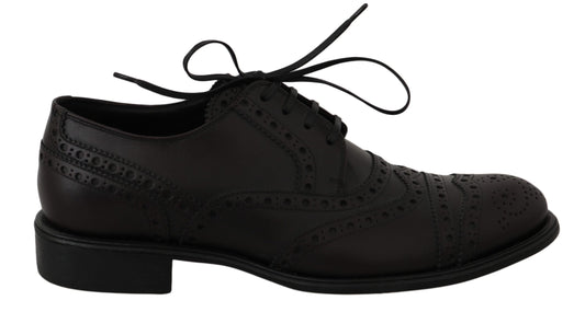 Елегантні бордоські туфлі дербі Dolce &amp; Gabbana Wingtip