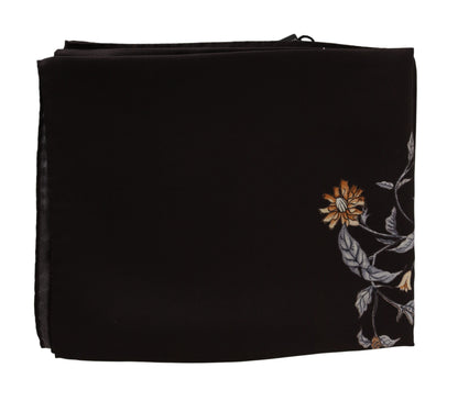 Елегантний шовковий шарф Dolce &amp; Gabbana кольору Luxe Brown