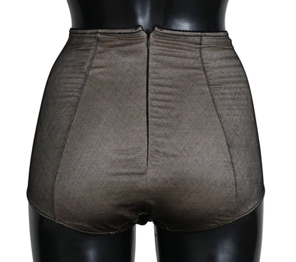 Розкішна нижня білизна Dolce &amp; Gabbana Beige Black Net Cotton Blend