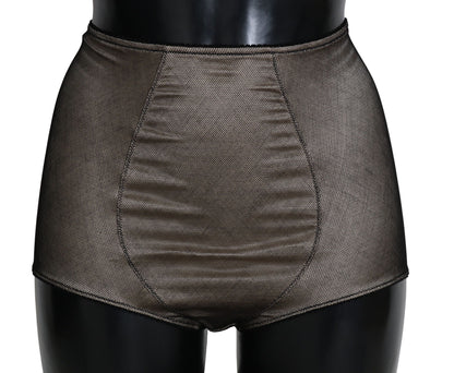 Розкішна нижня білизна Dolce &amp; Gabbana Beige Black Net Cotton Blend