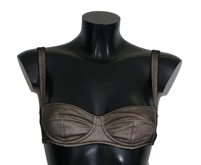 Жіноча білизна Dolce &amp; Gabbana Elegant Brown Stretch Bra