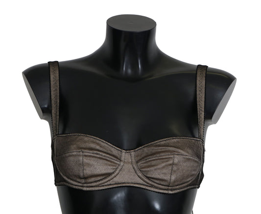 Жіноча білизна Dolce &amp; Gabbana Elegant Brown Stretch Bra